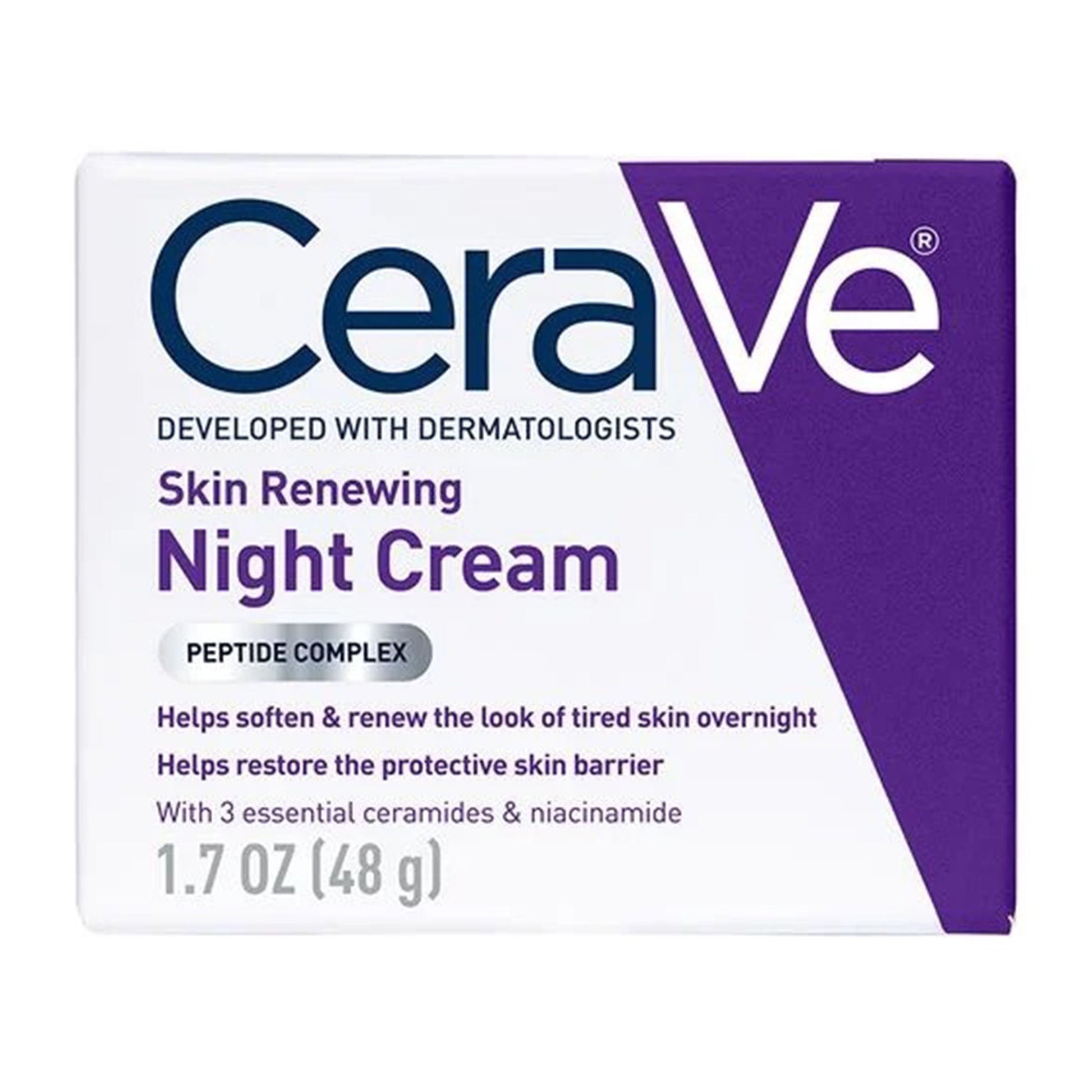 CeraVe® Skin Renewing Night Cream Peptide Complex, Jar