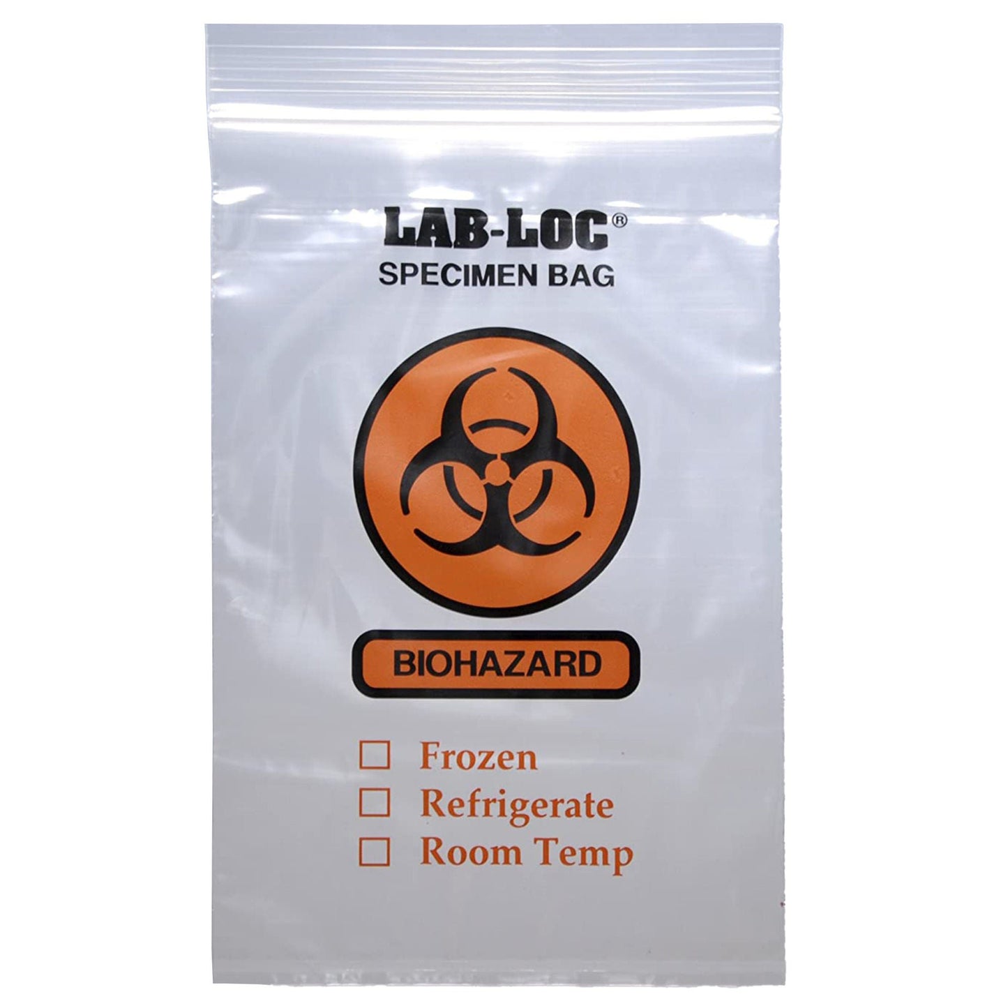 Lab-Loc® Specimen Transport Bag with Document Pouch, Zip Closure