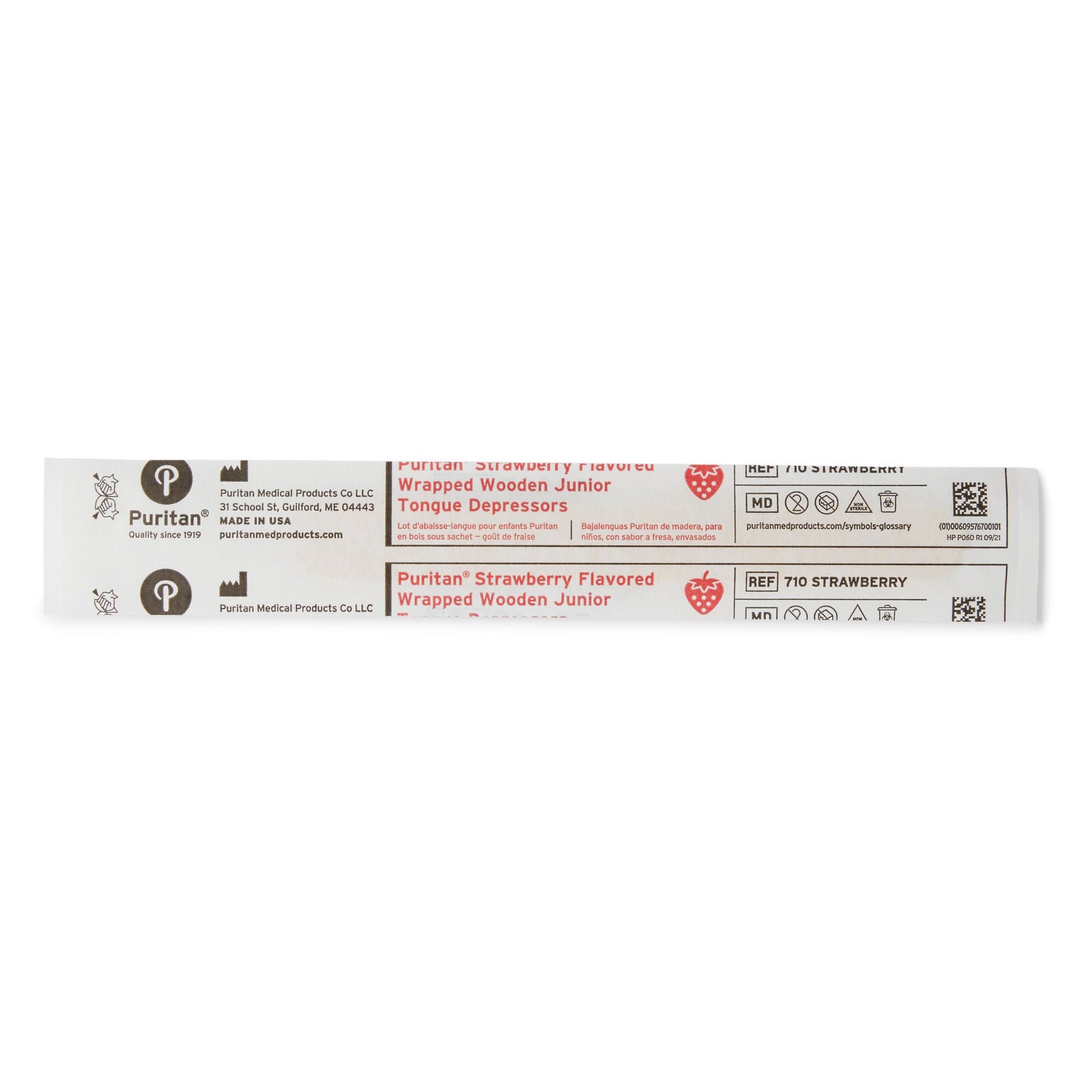 Puritan® Tongue Depressor, Strawberry Flavor, 5.5 inches long – Case of 1000