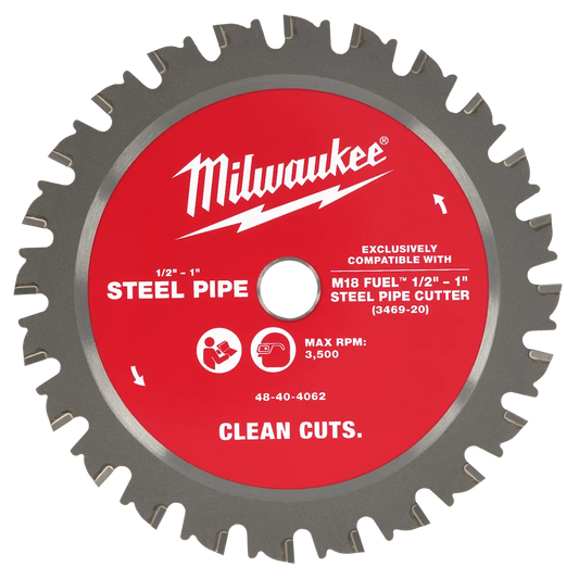 Milwaukee 1/2” – 1” Steel Pipe Cutting Blade 48-40-4062 | Carbide
