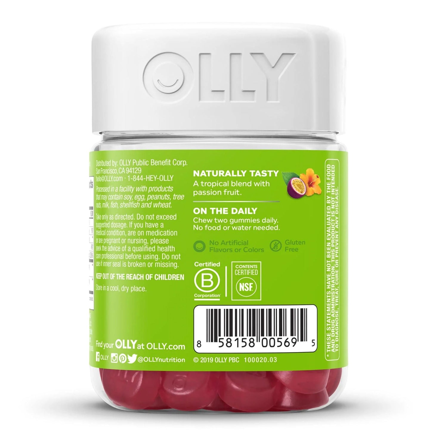 Olly® Daily Energy Gummies w/ Vitamin B-12, CoQ10 & Goji Berry Tropical Passion