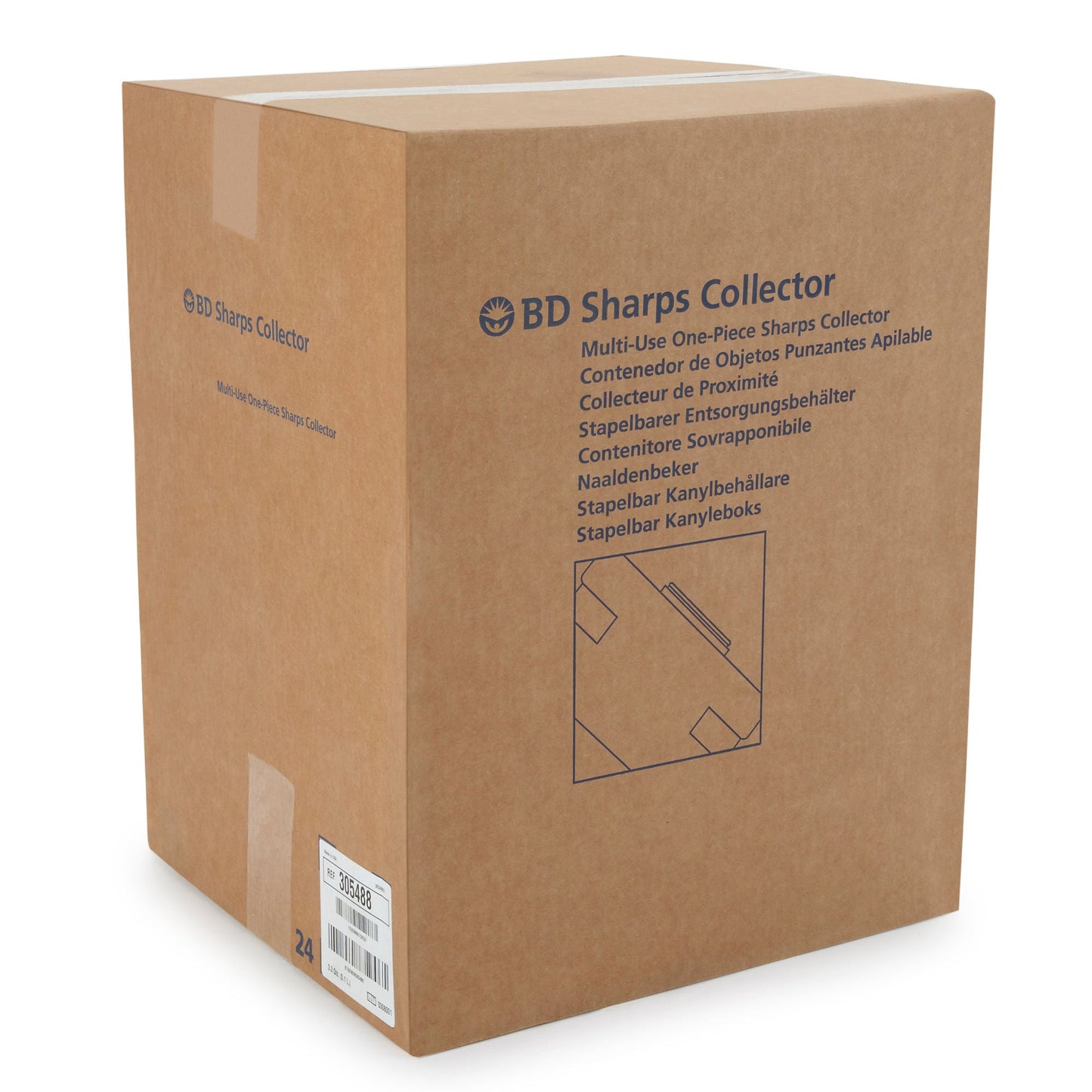 BD Red Sharps Container, 3.3 Quart