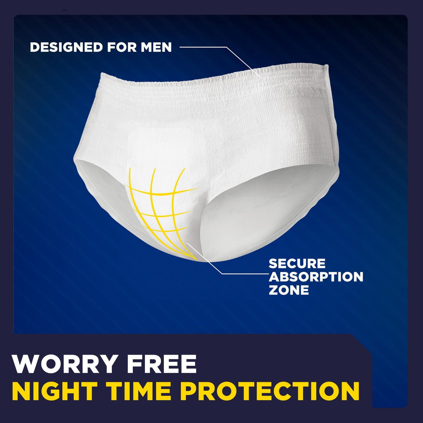 Tena® Men Overnight Extra Coverage Protective Underwear, Heavy Absorbency, S/M