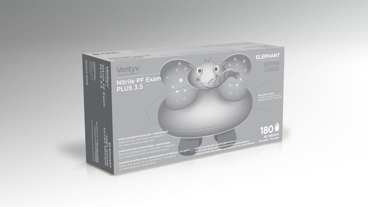 Ventyv® Plus 3.5 ELEPHANT Nitrile Exam Gloves, Violet - view 3