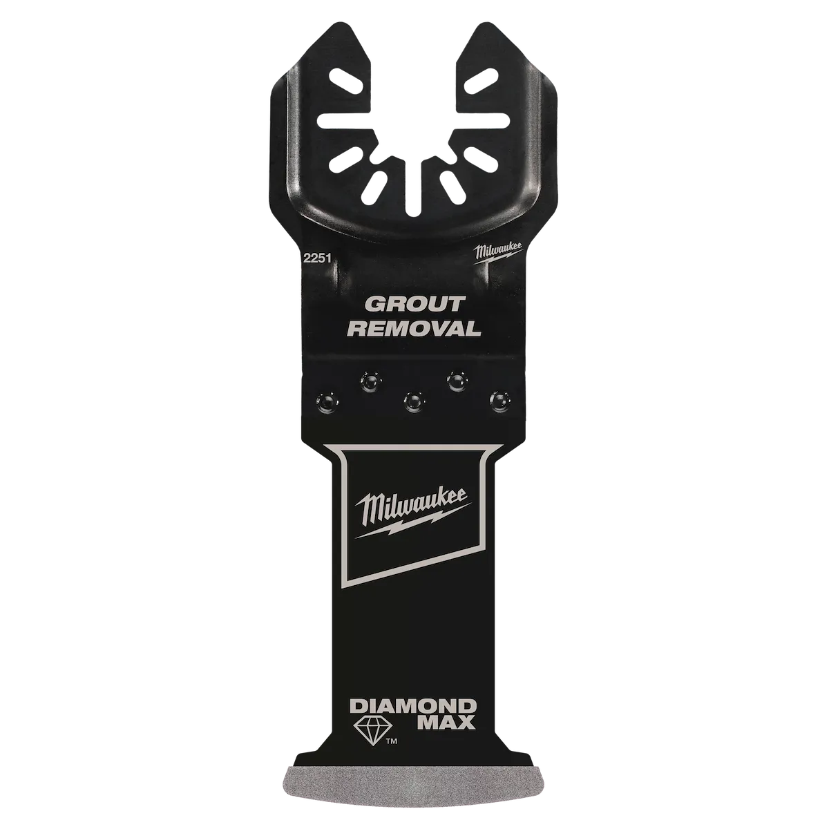 Milwaukee DIAMOND MAX Diamond Grit Plunge Grout Removal Universal Fit Oscillating Multi-Tool Blade (1 PK) 49-25-2251 | 4.169 in Blade Length
