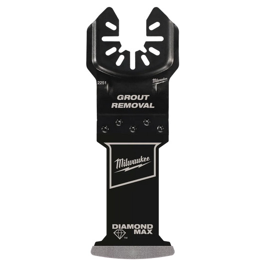 Milwaukee DIAMOND MAX Diamond Grit Plunge Grout Removal Universal Fit Oscillating Multi-Tool Blade (1 PK) 49-25-2251 | 4.169 in Blade Length