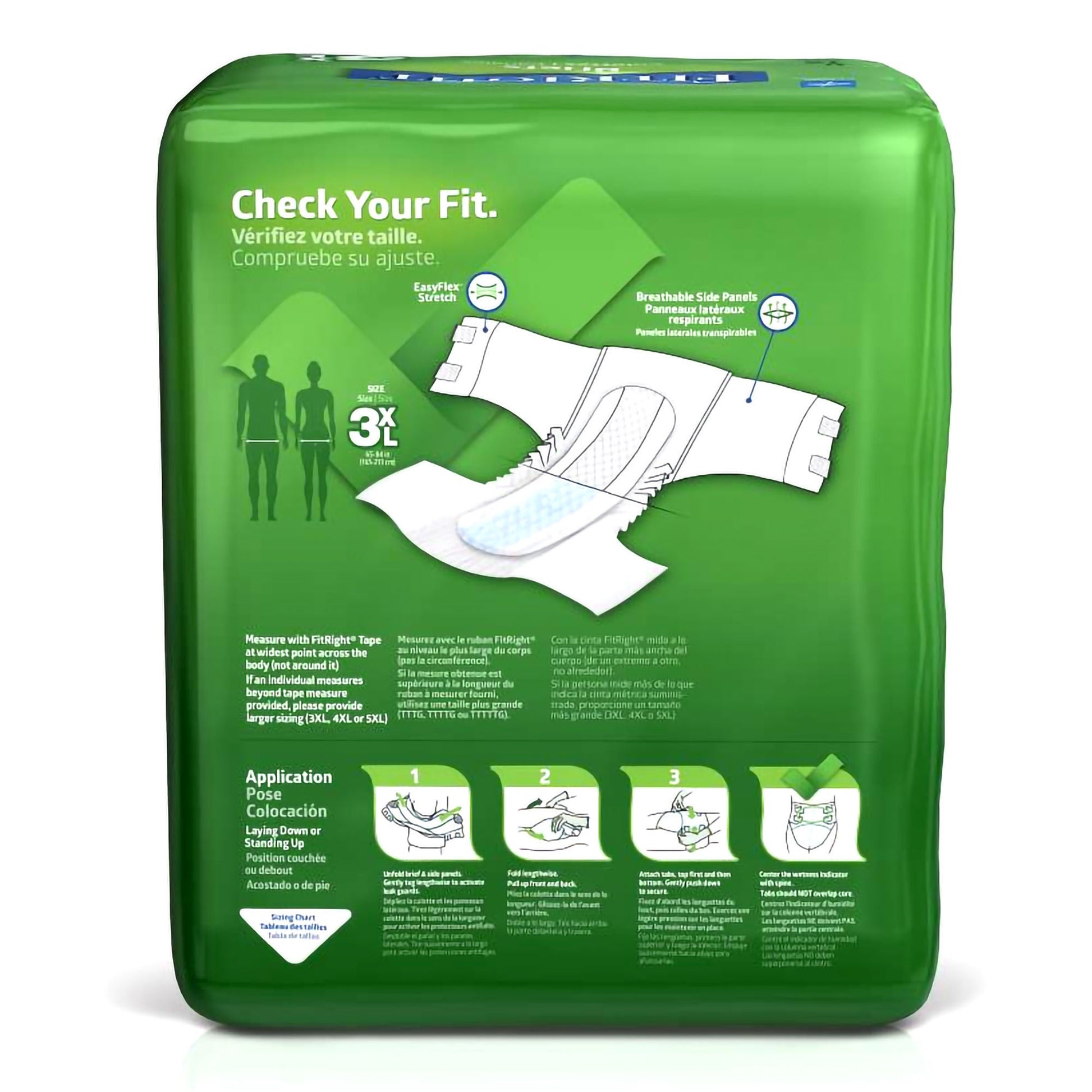 FitRight Bariatric Incontinence Brief Adult Unisex Disposable Heavy Absorbency