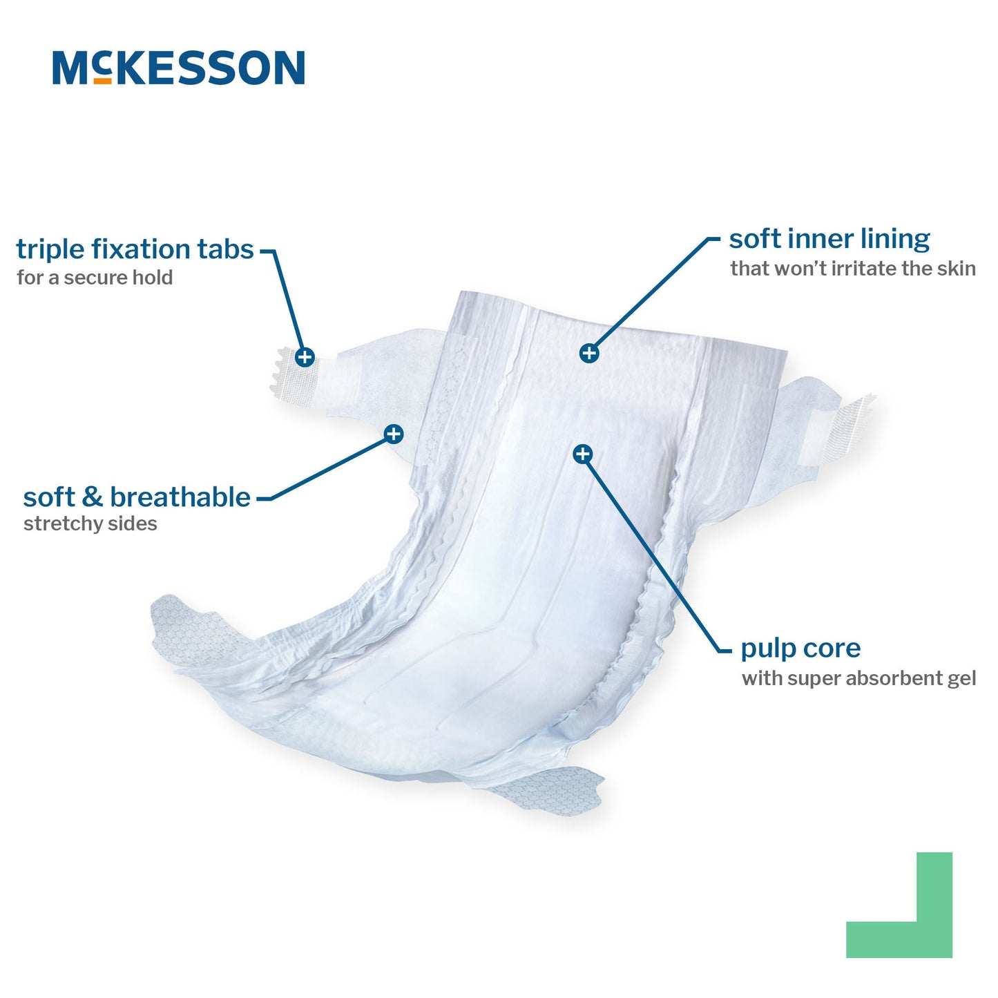 McKesson Baby Diaper, for Babies weighing 2 to 18 lbs.