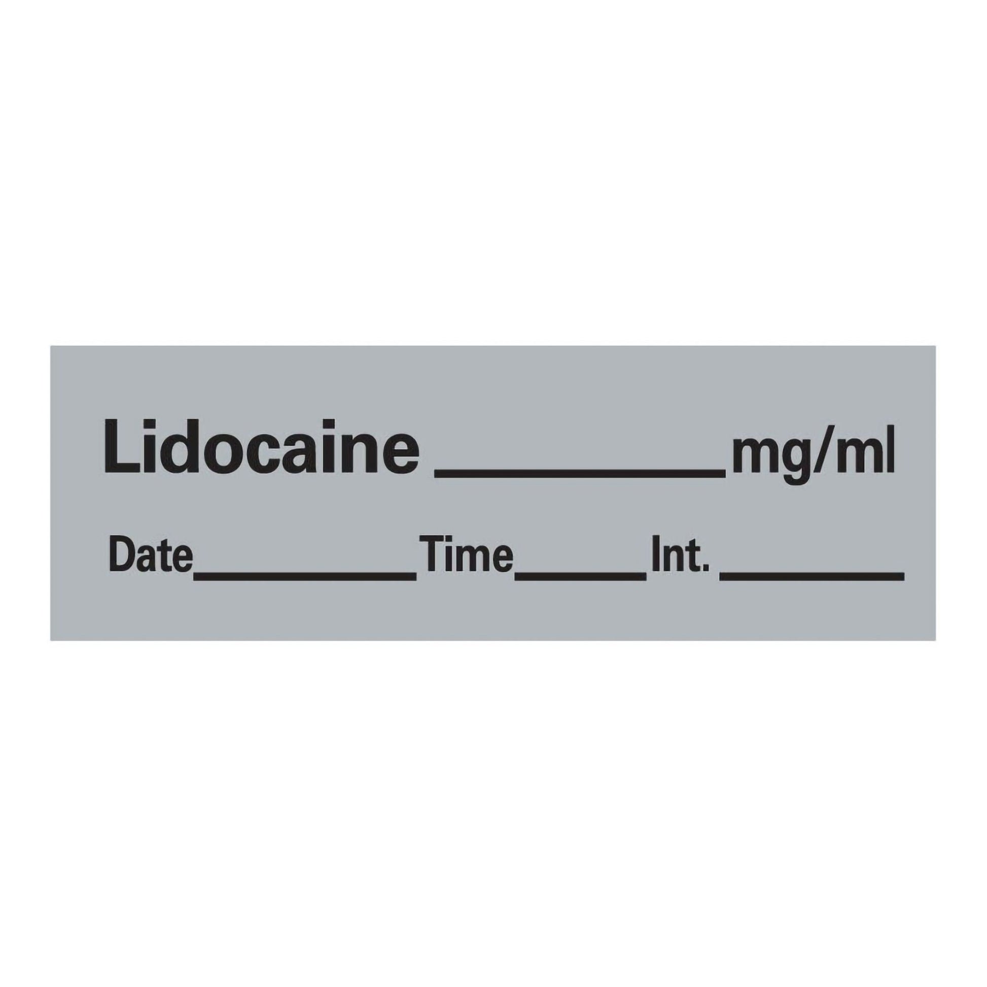 Timemed Anesthesia Label Tape, Lidocaine