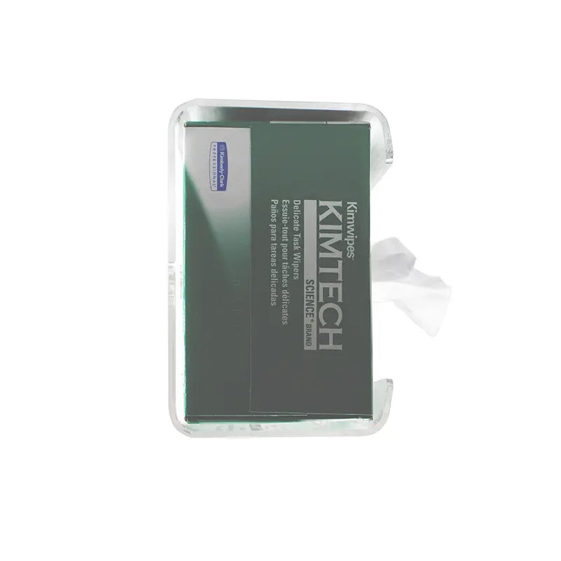 TrippNT 53041 Small Clear Kimwipe Holder - Lab Bench Position Wall-Mounted In-Use Shot