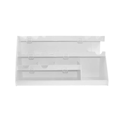 TrippNT 53120 Extra Large Benchtop Workstation - Clear Acrylic Door Open Showing 15 Compartments