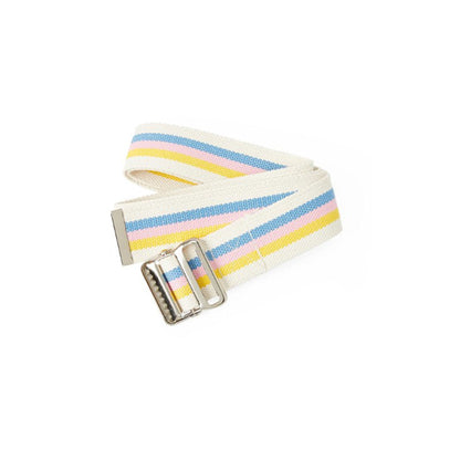 Gait Belt 60 Inch Length Pastel Stripe Cotton