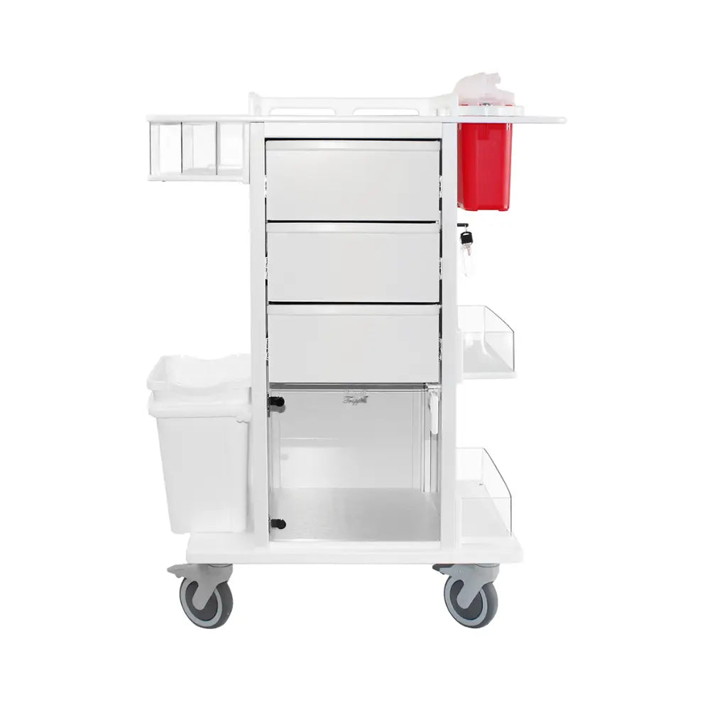 TrippNT 53292 Phlebotomy Pro Mini Cart Drawer Open Full Extension Locking
