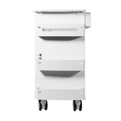 TrippNT 53370 Core DX Sliding Door Cart - 4-Inch Twin Casters and Built-In Handle Detail