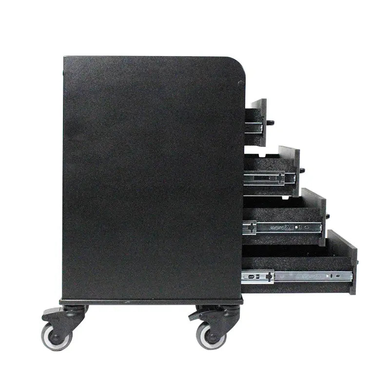 TrippNT 53426 Black Compact Cart Recessed Tray Top Hafele Lock Detail