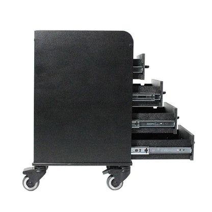 TrippNT 53426 Black Compact Cart Recessed Tray Top Hafele Lock Detail