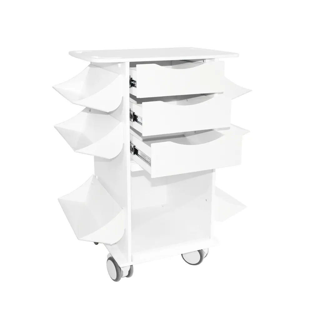TrippNT 53490 Core CL Cart White 4-Inch Twin Wheel Caster Detail