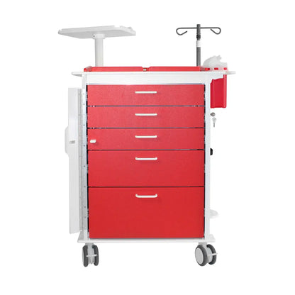 TrippNT 53503 Valor Crash Cart Security Railtop IV Pole Accessories Installed