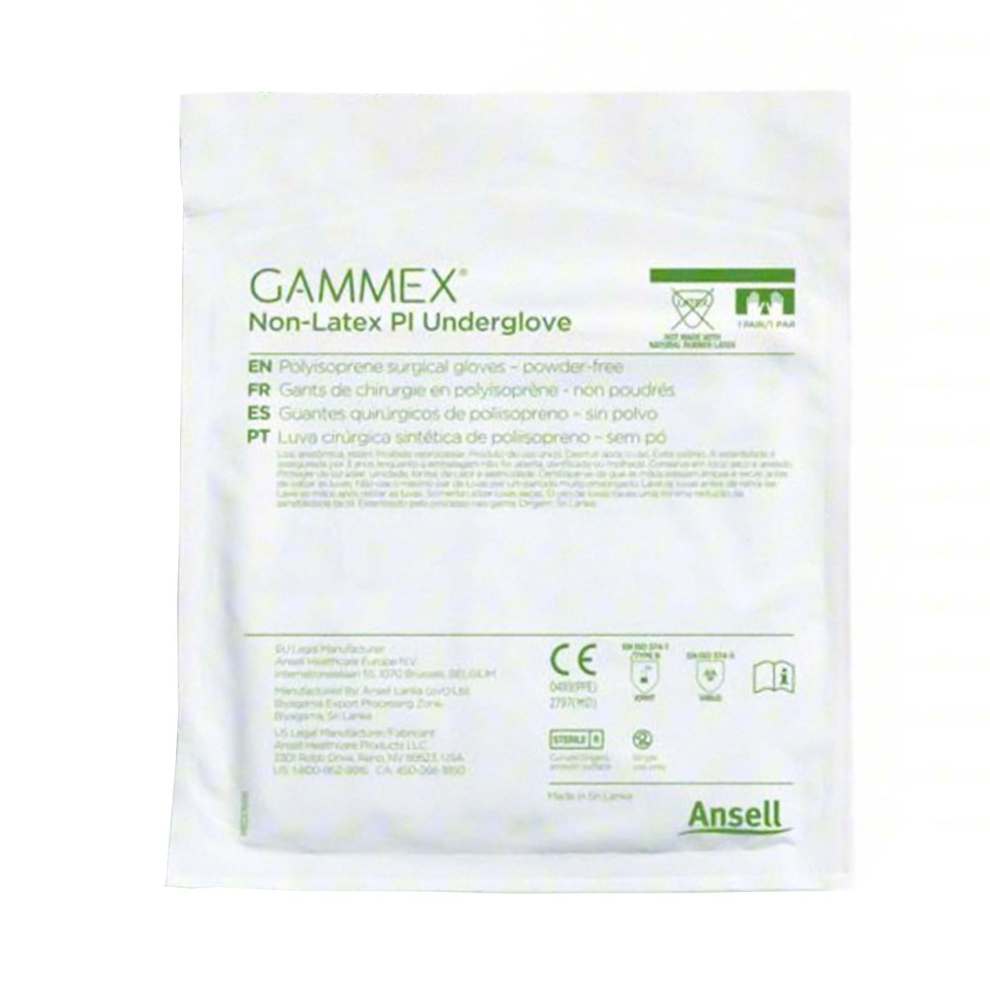 Sterile GAMMEX® Non-Latex PI Underglove Polyisoprene Surgical Gloves, Green - view 7