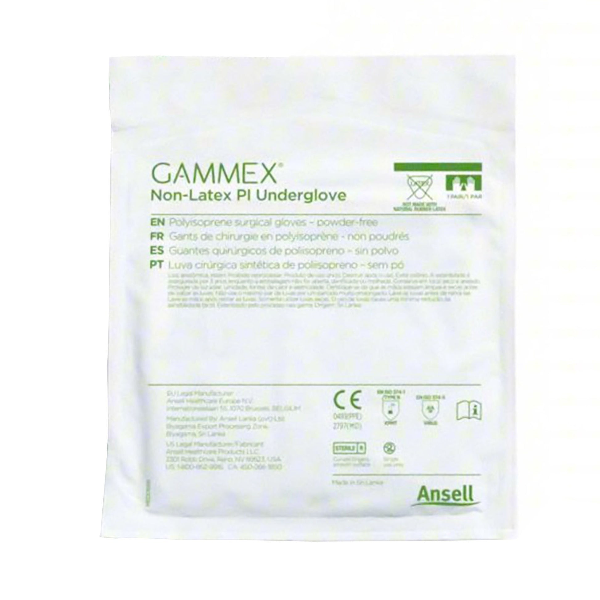 Sterile GAMMEX® Non-Latex PI Underglove Polyisoprene Surgical Gloves, Green - view 7