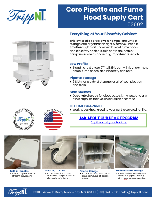 TrippNT 53602 — sales sheet page 1 showing product overview and key specifications