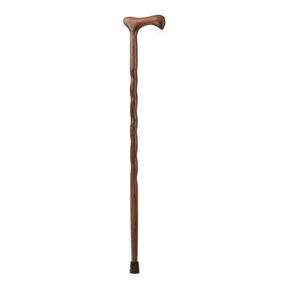 Brazos™ Twisted Walnut Cane with T-Handle, 37-Inch Height