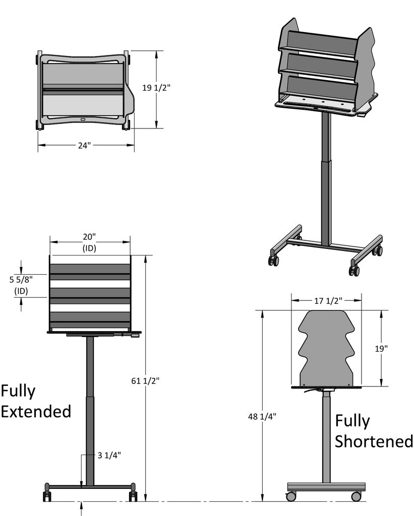 TrippNT 53944 — 3-inch non-marking caster and locking mechanism detail