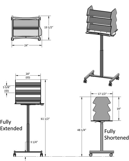 TrippNT 53944 — 3-inch non-marking caster and locking mechanism detail