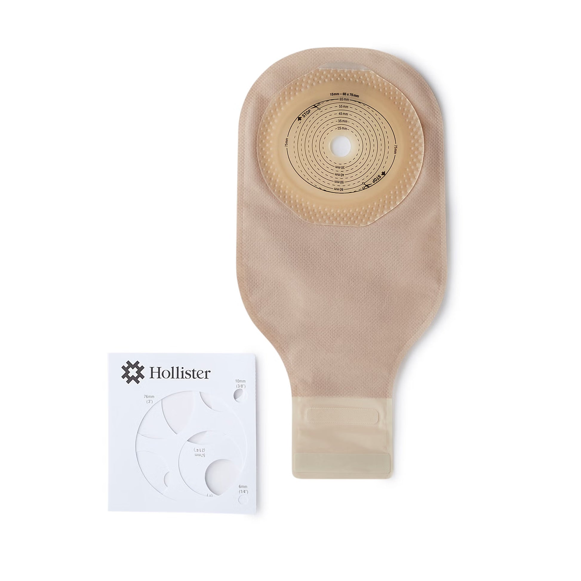 Premier™ One-Piece Transparent Filtered Ostomy Pouch, Cut to fit 75 x