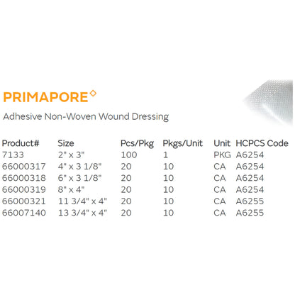 Primapore White Adhesive Dressing