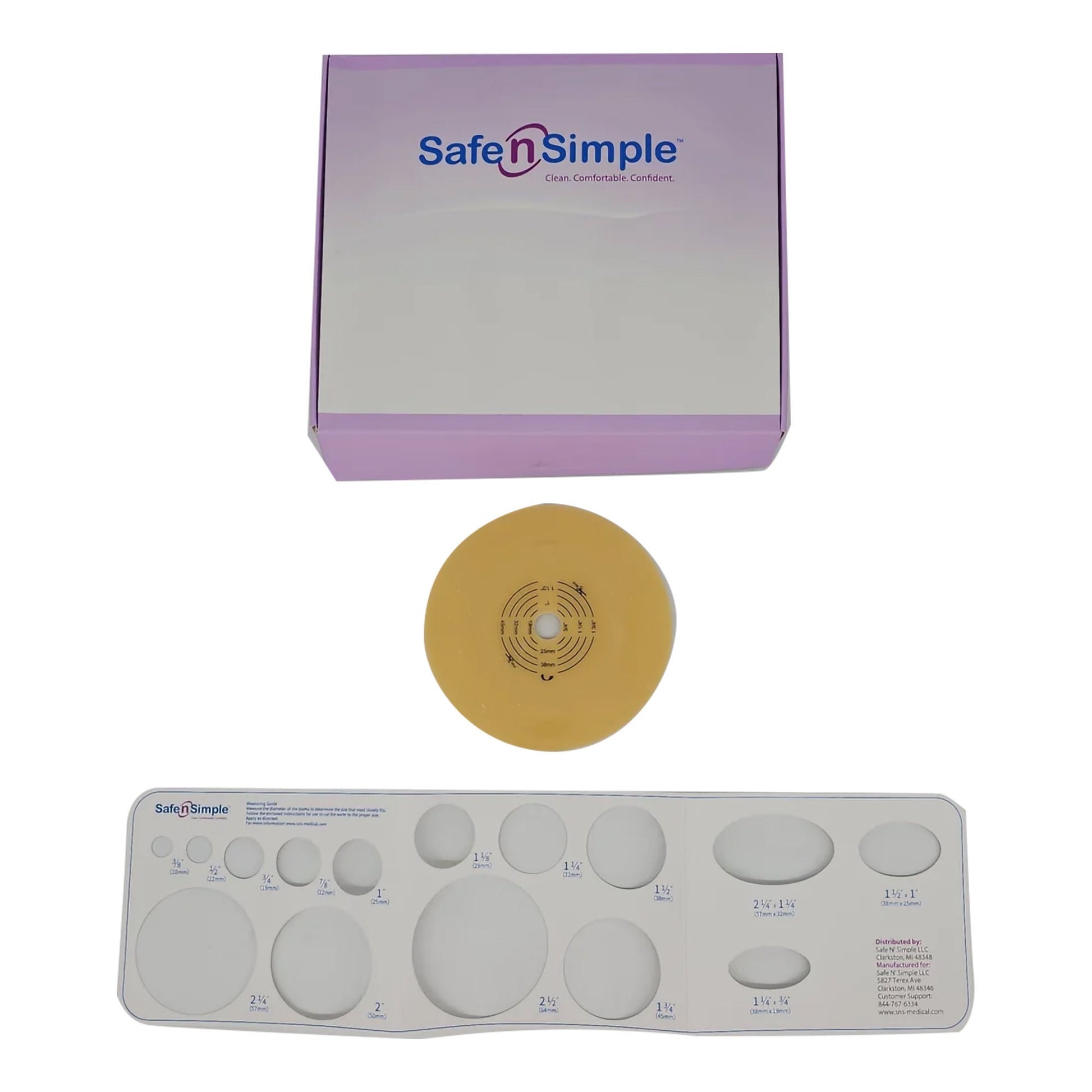 Ostomy Barrier Trim to Fit, Extended Wear Without Tape Flange Red Code System Hydrocolloid Up to 1-3/4 Inch Opening