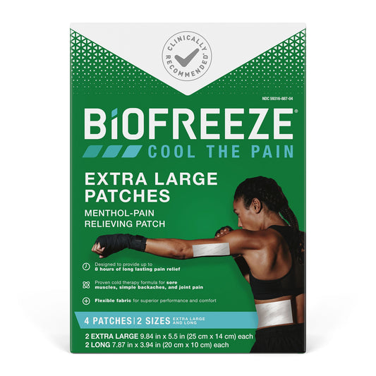 Biofreeze® Menthol Pain Relieving, 2 Patches, 2 20x10 cm Patches