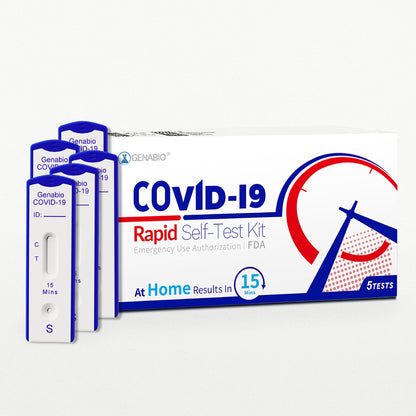 Genabio® COVID-19 at Home Rapid Self-Test Kit, Five Tests
