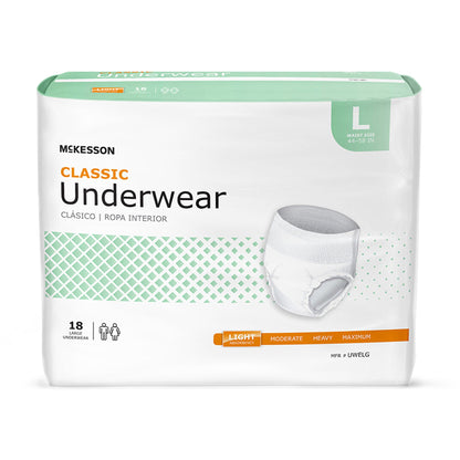 McKesson Classic Light Absorbency Incontinence Underwear