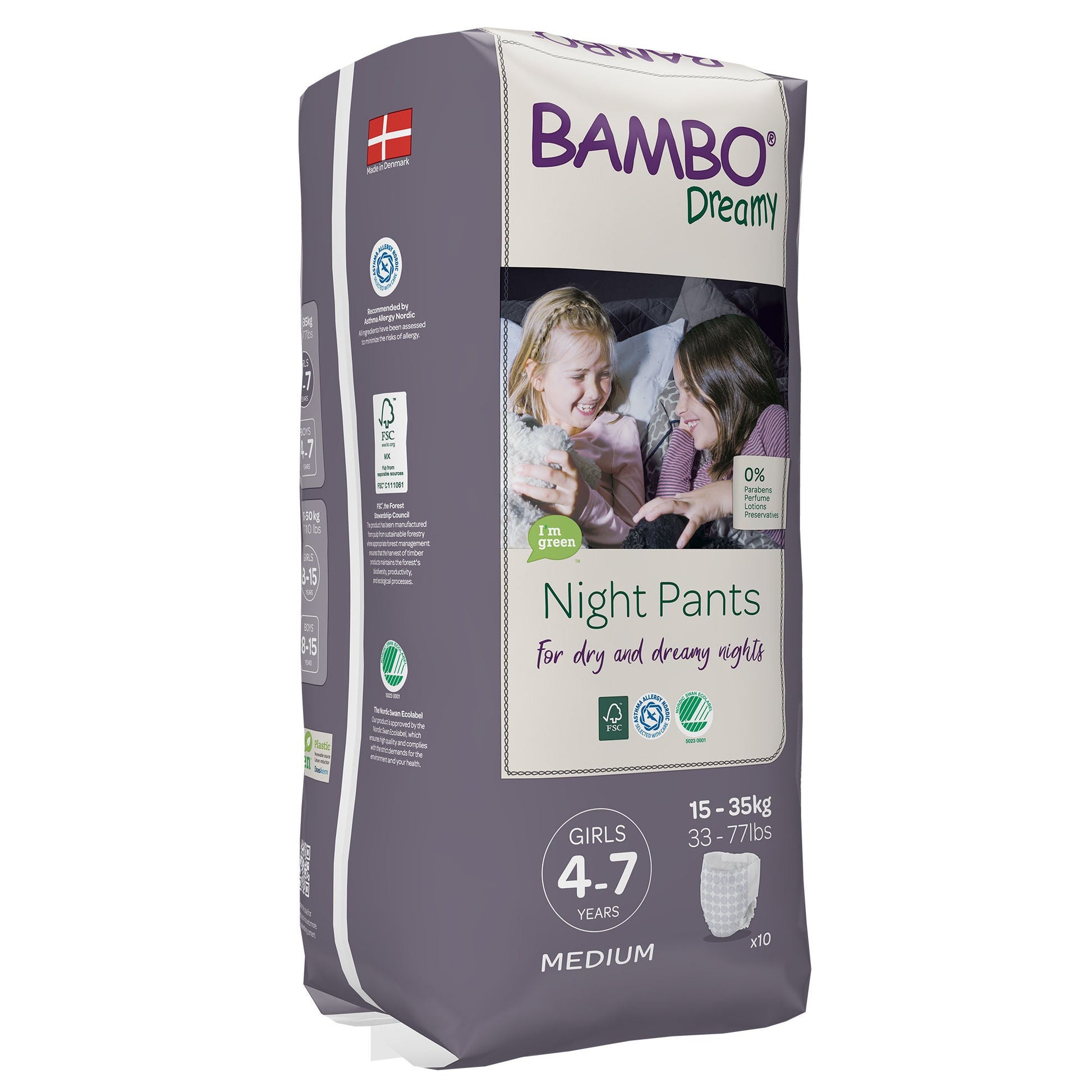 Bambo® Dreamy Training Pants, For Girls 4 – 7 Years Old