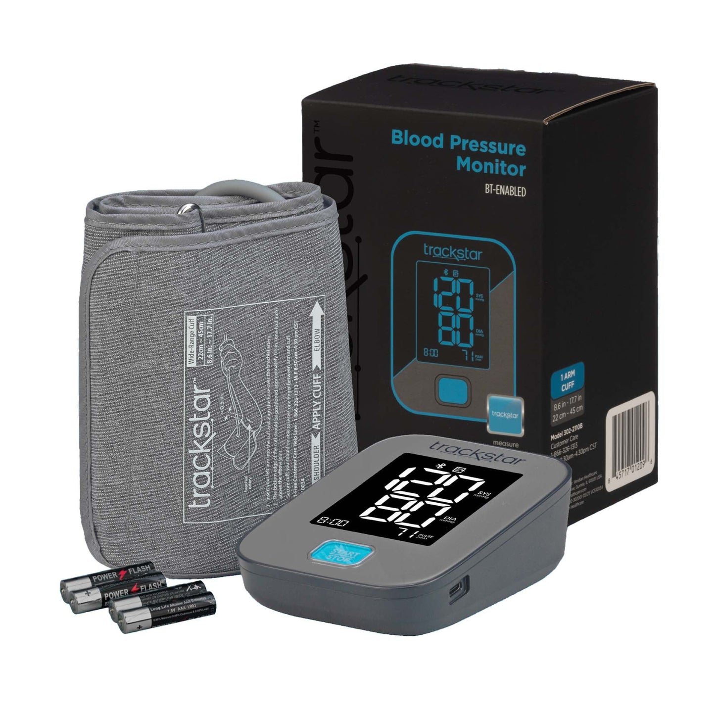 RPM Pro Digital Blood Pressure Monitor Adult Cuff Arm Cloth Fabric Cuff 8.6 to 17.7 inch Circumference Mobile