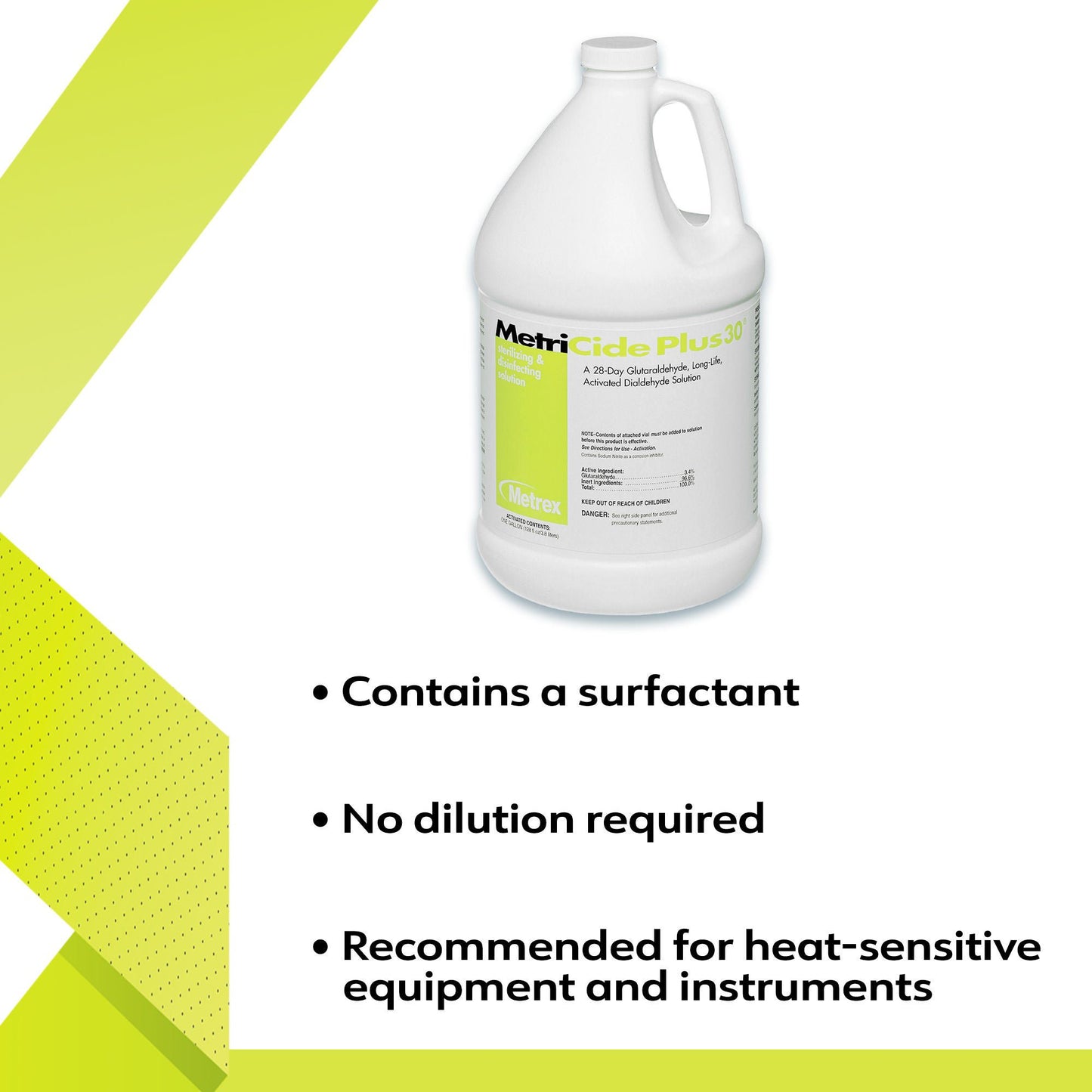 MetriCide Plus 30® Glutaraldehyde High Level Disinfectant – Gallon - view 2