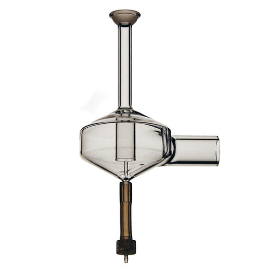 Cyclonic Spray Chamber, Radial, Long Neck w/ knockout tube, with Fittings - Alpha Resources part ARICP760 (replaces Teledyne Leeman 120-00475-1)