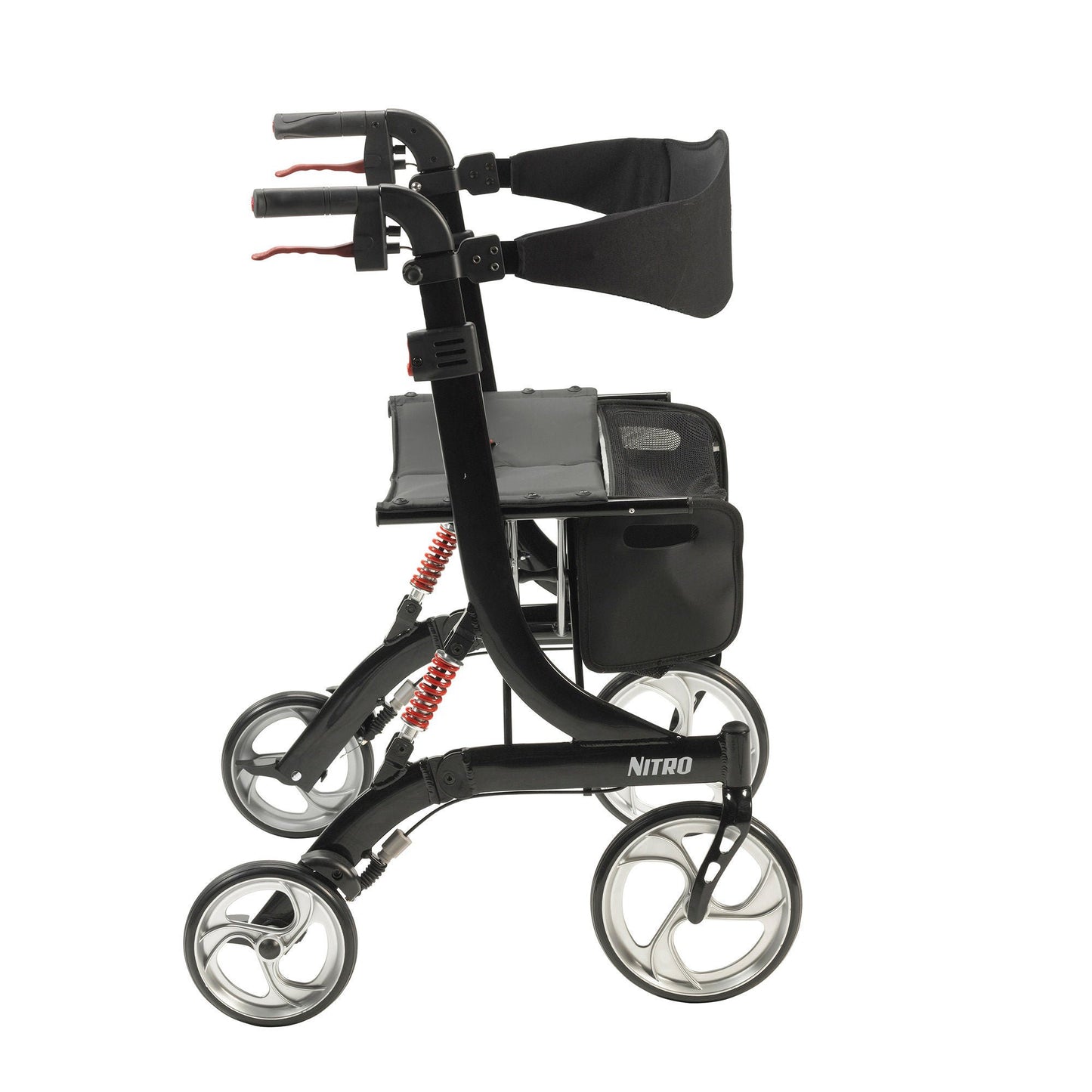 Nitro HD Bariatric Four-Wheel Rollator, Black