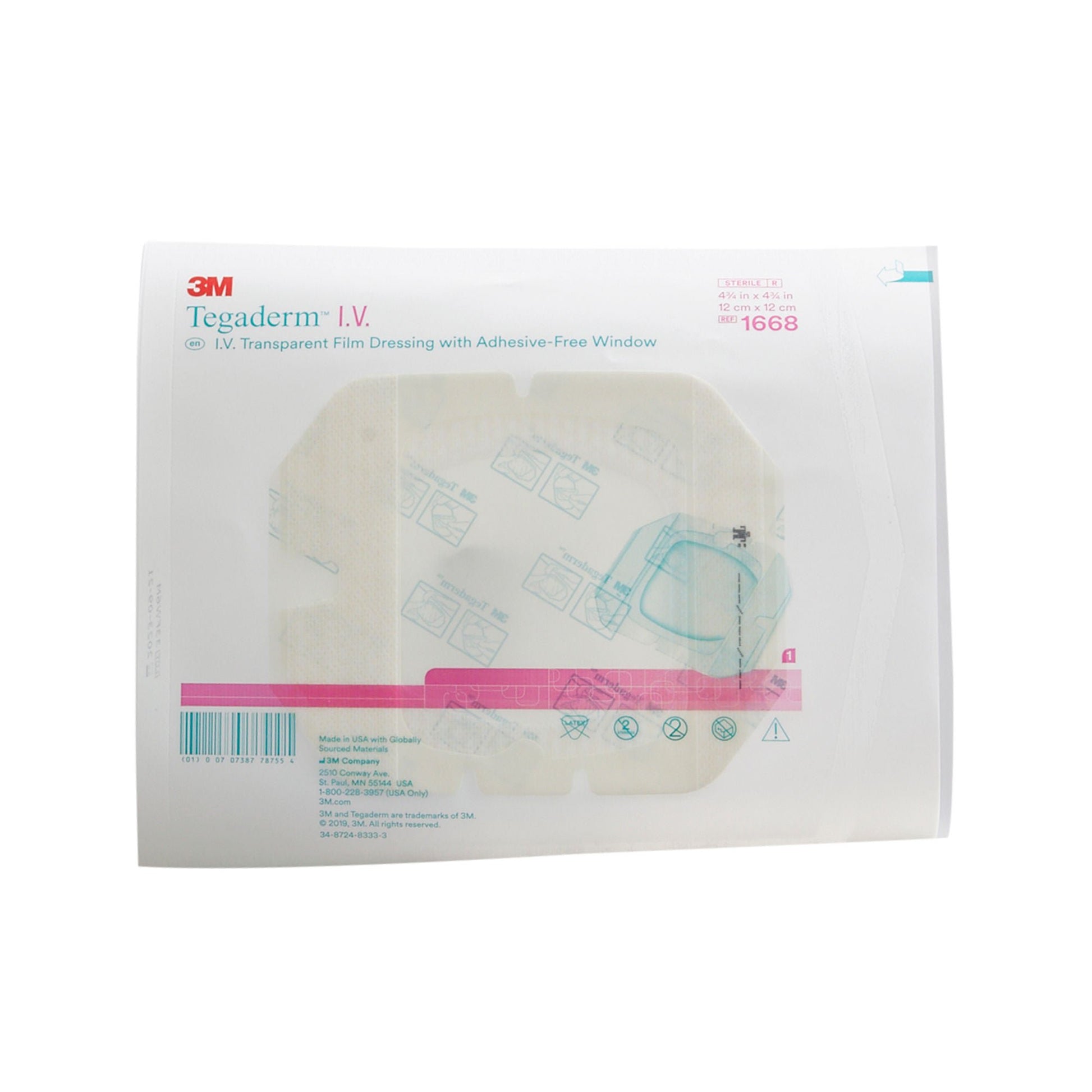 3M™ Tegaderm™ I.V. Transparent Film Dressing with Adhesive-Free Window