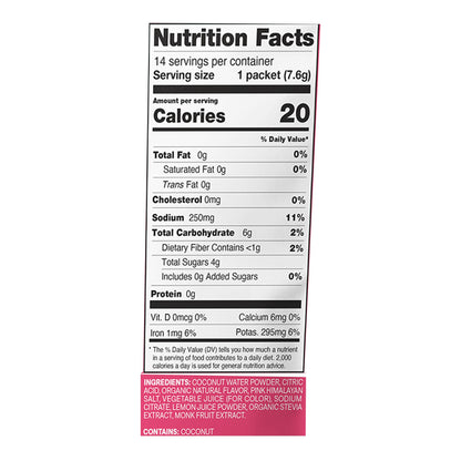 Cure Electrolyte Drink Mix, Tropical Punch, 7.7-gram Packets