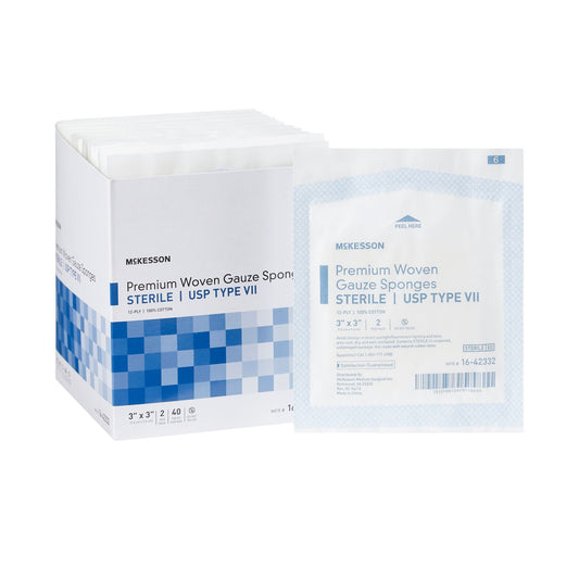 McKesson Sterile USP Type VII Gauze Sponge, 12-Ply