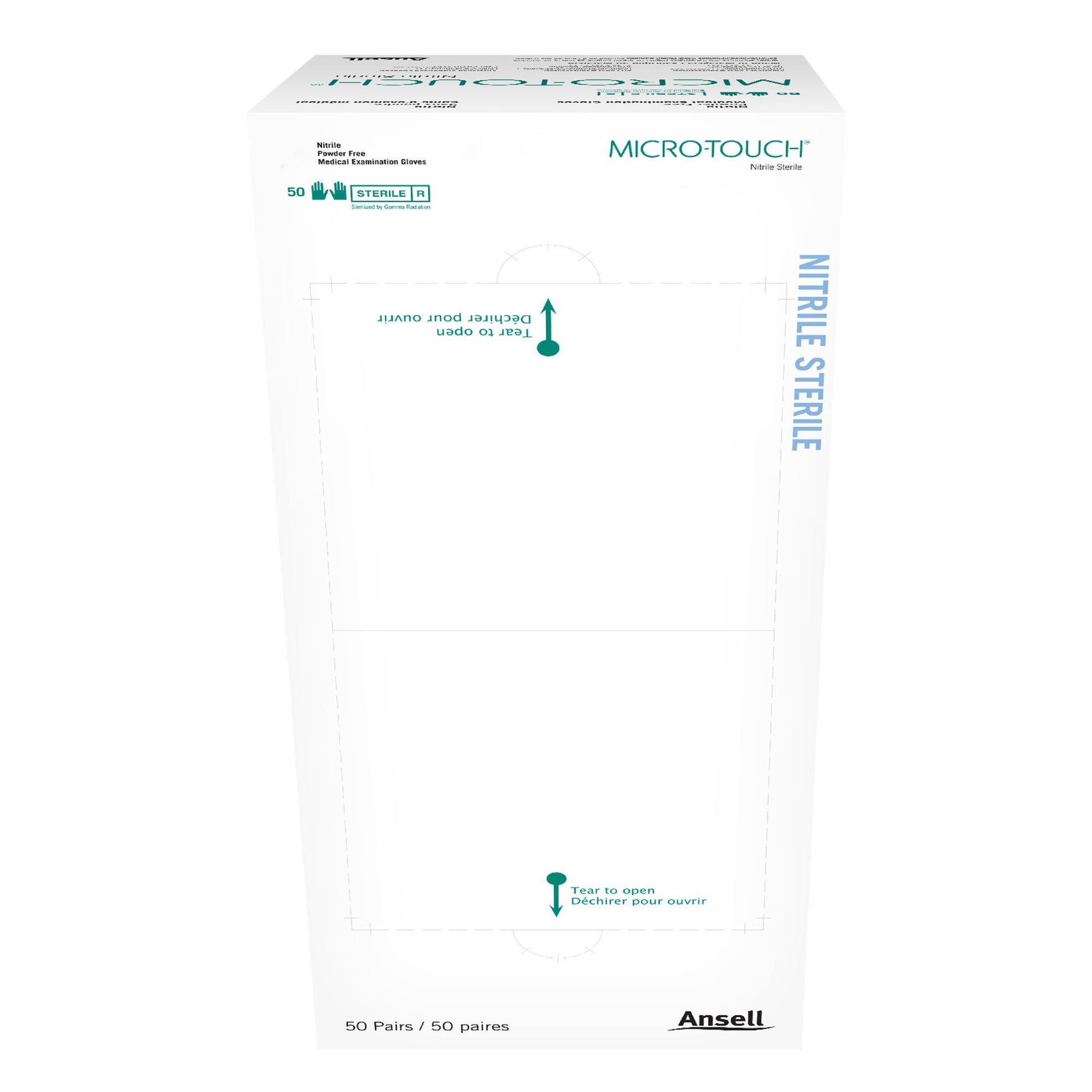 Micro-Touch® Nitrile Sterile Nitrile Exam Gloves, Blue - view 2