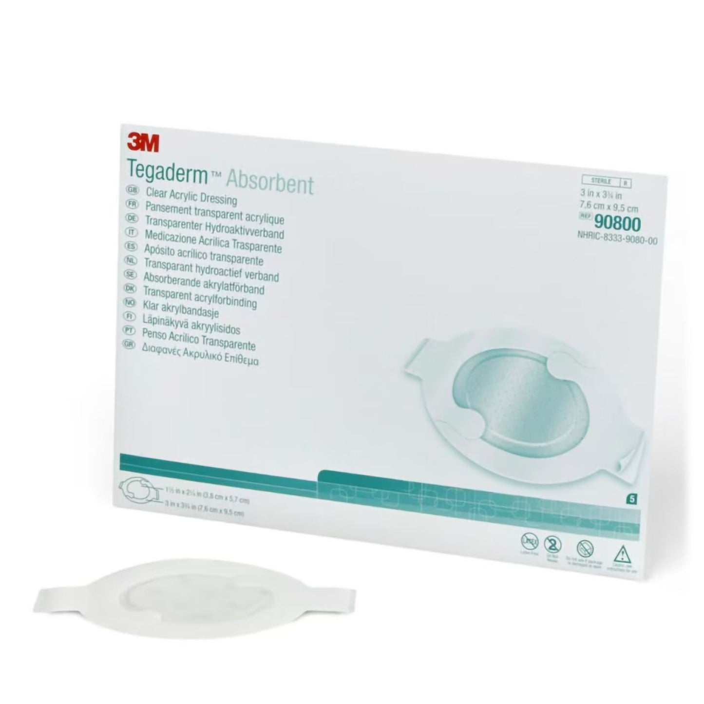 3M Tegaderm Absorbent Absorbent Acrylic Transparent Film Dressing Frame Style Delivery Oval