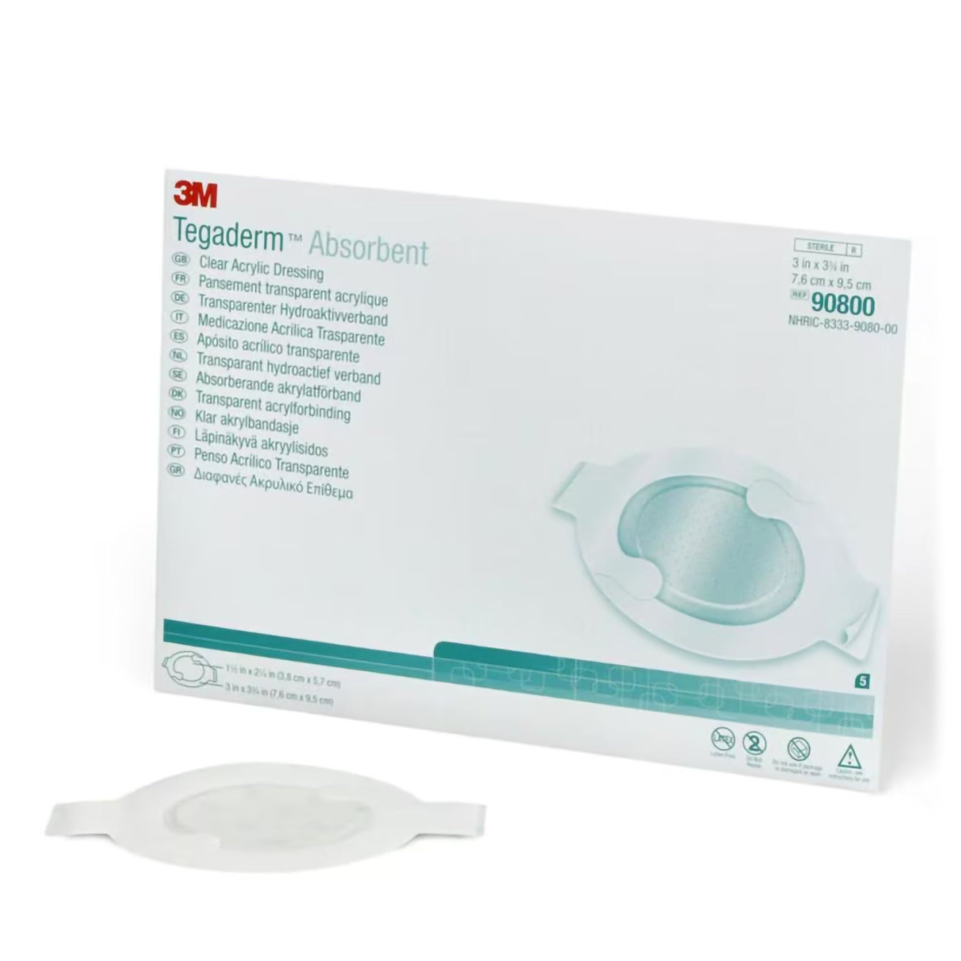 3M Tegaderm Absorbent Absorbent Acrylic Transparent Film Dressing Frame Style Delivery Oval