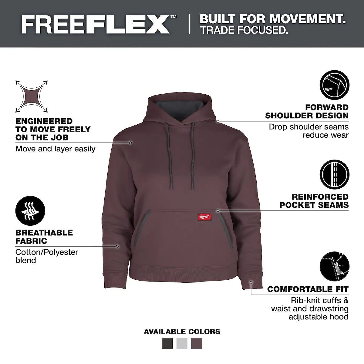 Milwaukee Women's FREEFLEX Pullover Hoodie F251P-S