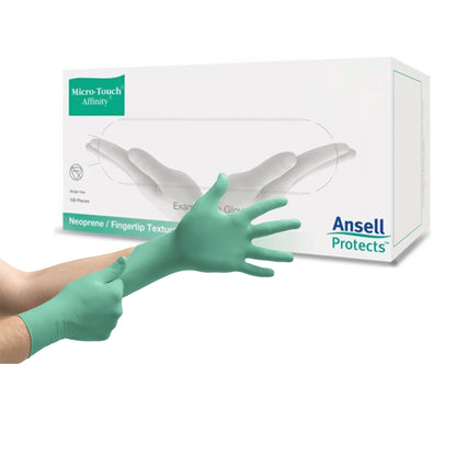 Micro-Touch® Affinity® Polychloroprene Exam Gloves, Green