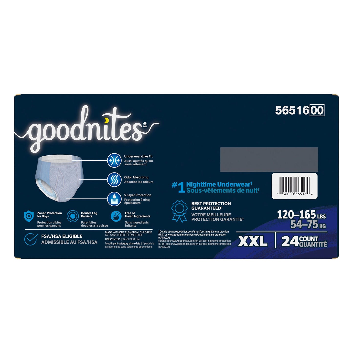 GoodNites® Nighttime Underwear for Boys, 2X-Large