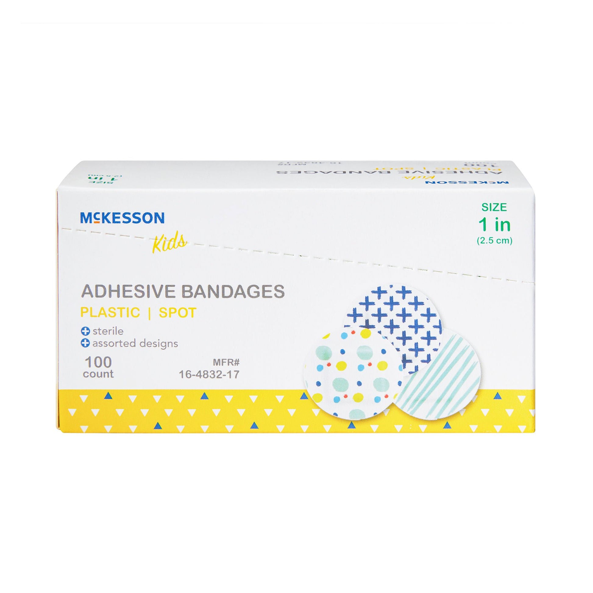 McKesson Kids™ Round Kid Design (Assorted Prints) Adhesive Spot Bandage