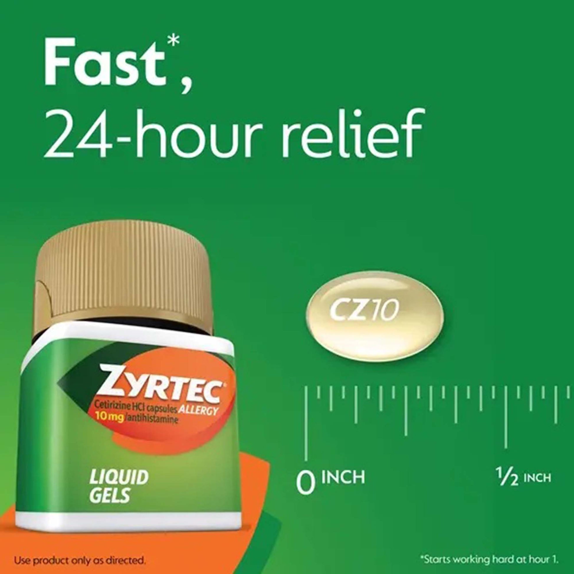Zyrtec Allergy Relief 10 mg Strength Liqui-Gel
